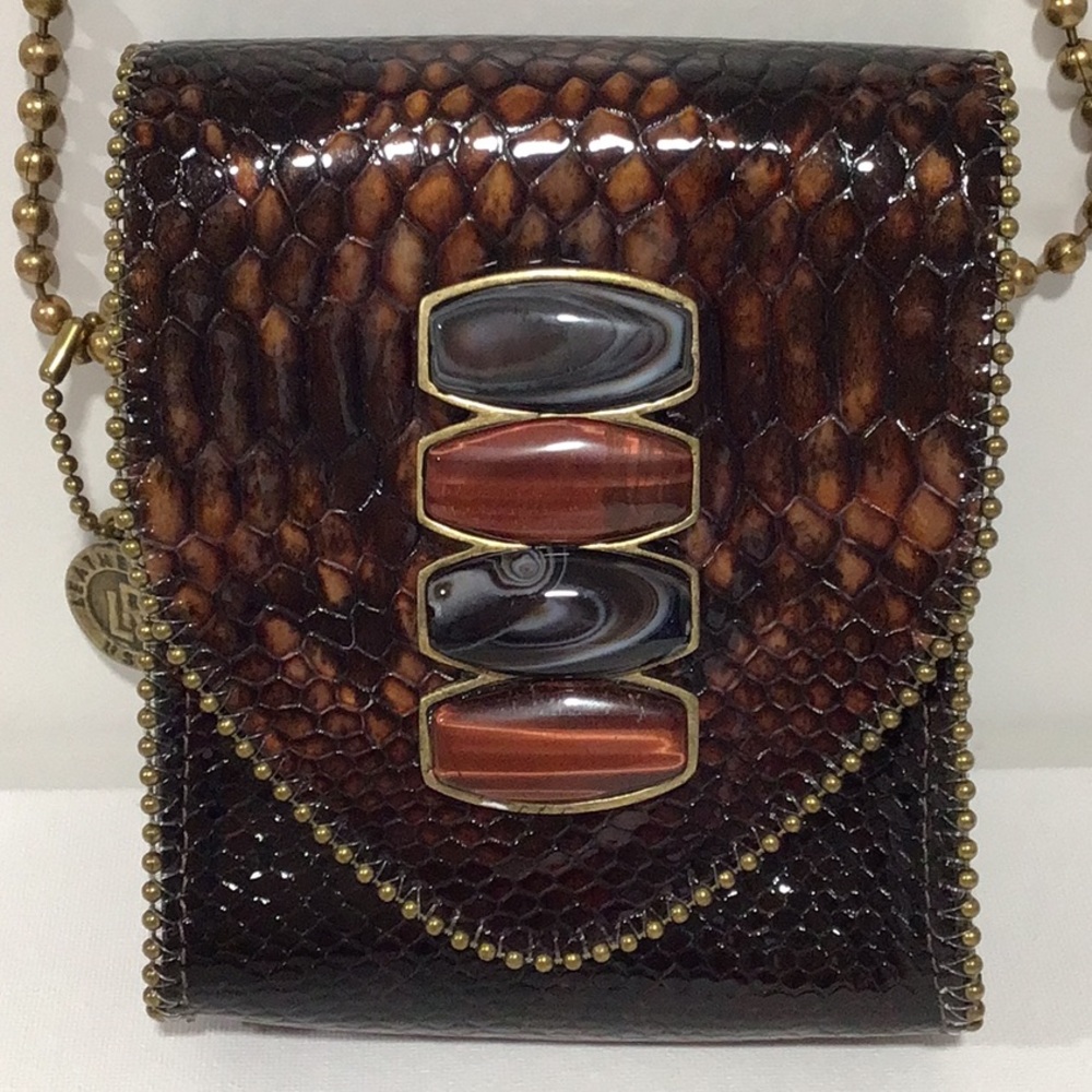 New Leatherock USA Box Bag adorned with Semi-Precious Stones
